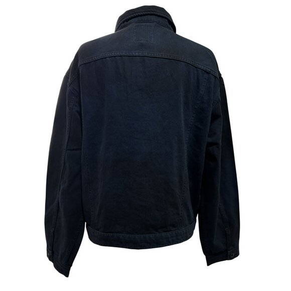 Womens Denim Jacket Oversized G-Star RAW Sz M Dark Wash Boxy Heavywt Trucker - Picture 5 of 9